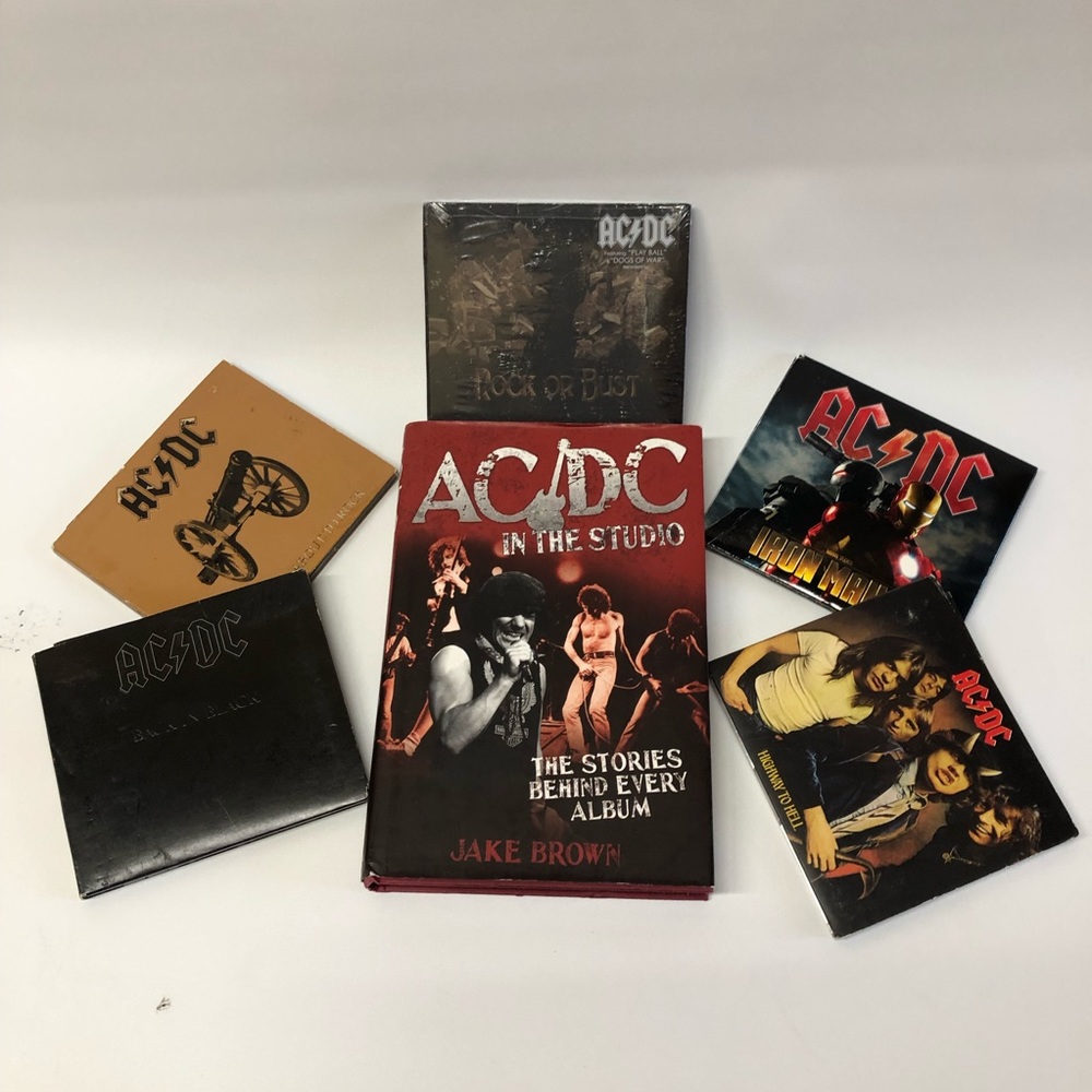 AC/DC collection of 5 albums plus Book Ironman album